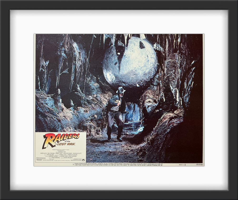 An original 11x14 lobby card for the film Raiders of the Lost Ark