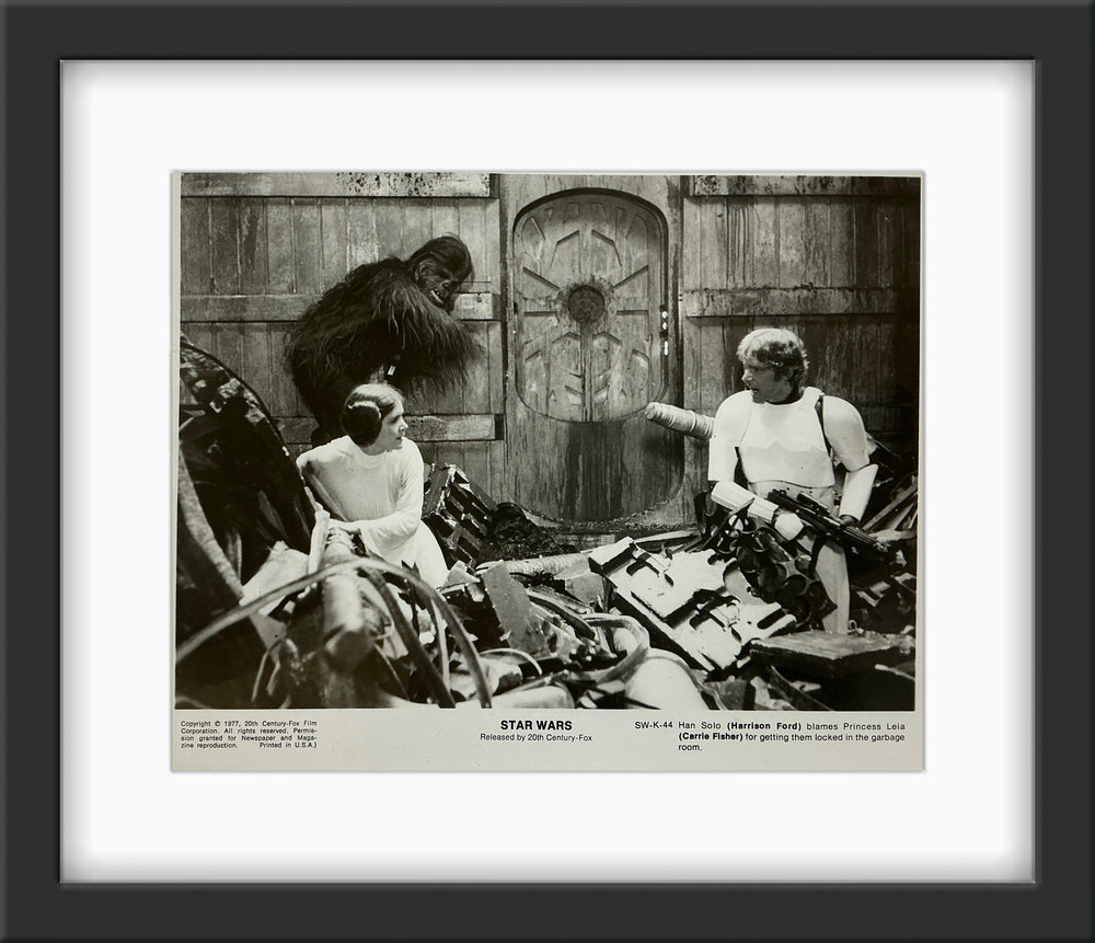 An original 8x10 movie still for the film George Lucas film Star Wars