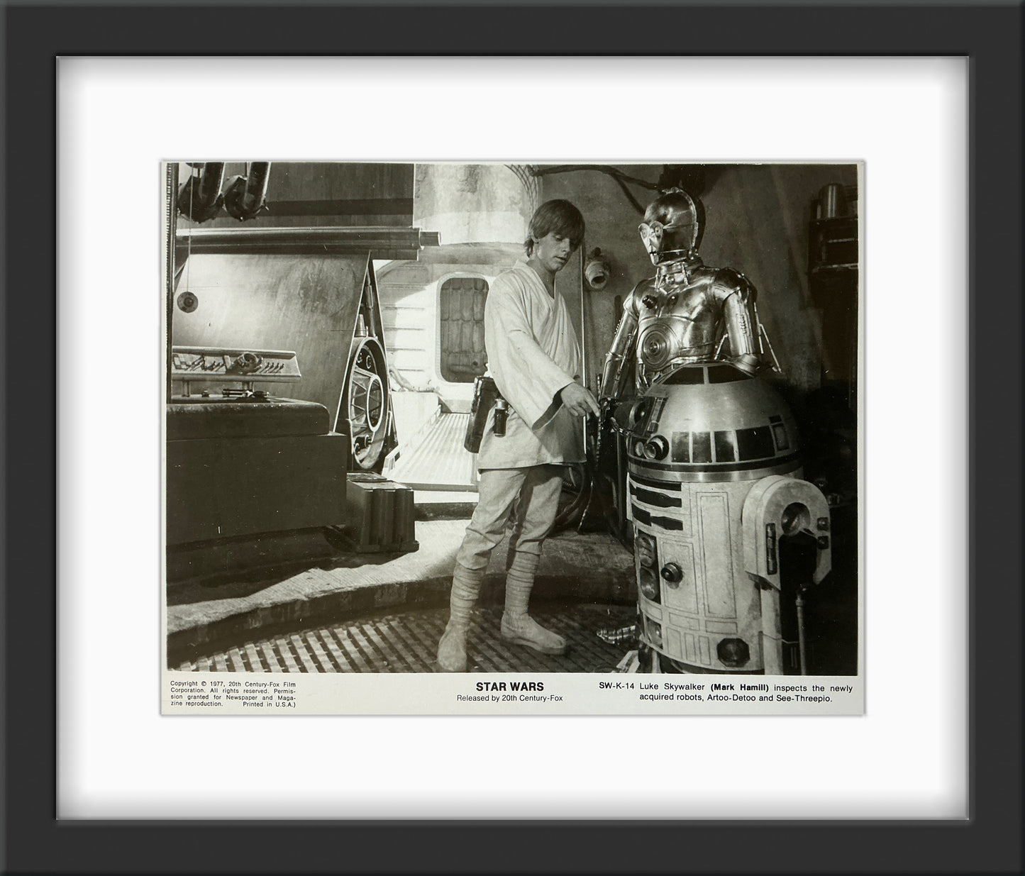 An original 8x10 movie still for the film George Lucas film Star Wars