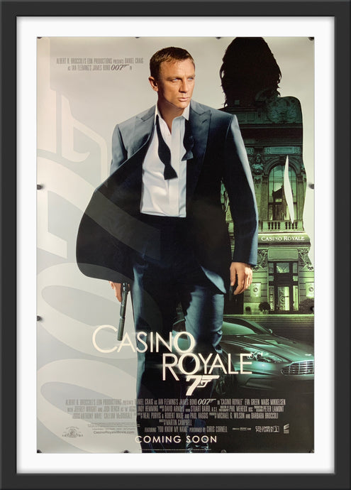 An original movie poster for the James Bond film Casino Royale with Daniel Craig as 007