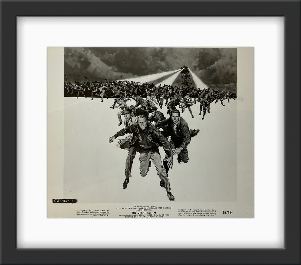 An original 8x10 artwork still for the film The Great Escape