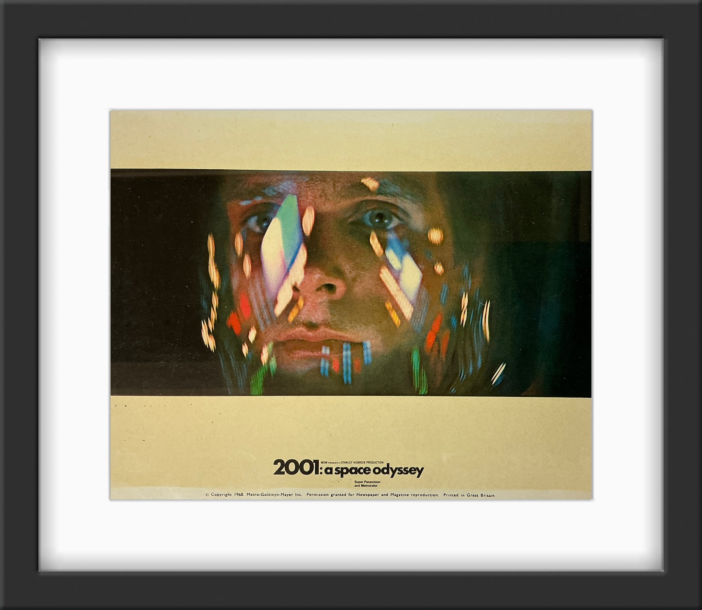 An original lobby card for the Stanley Kubrick film 2001 A Space Odyssey