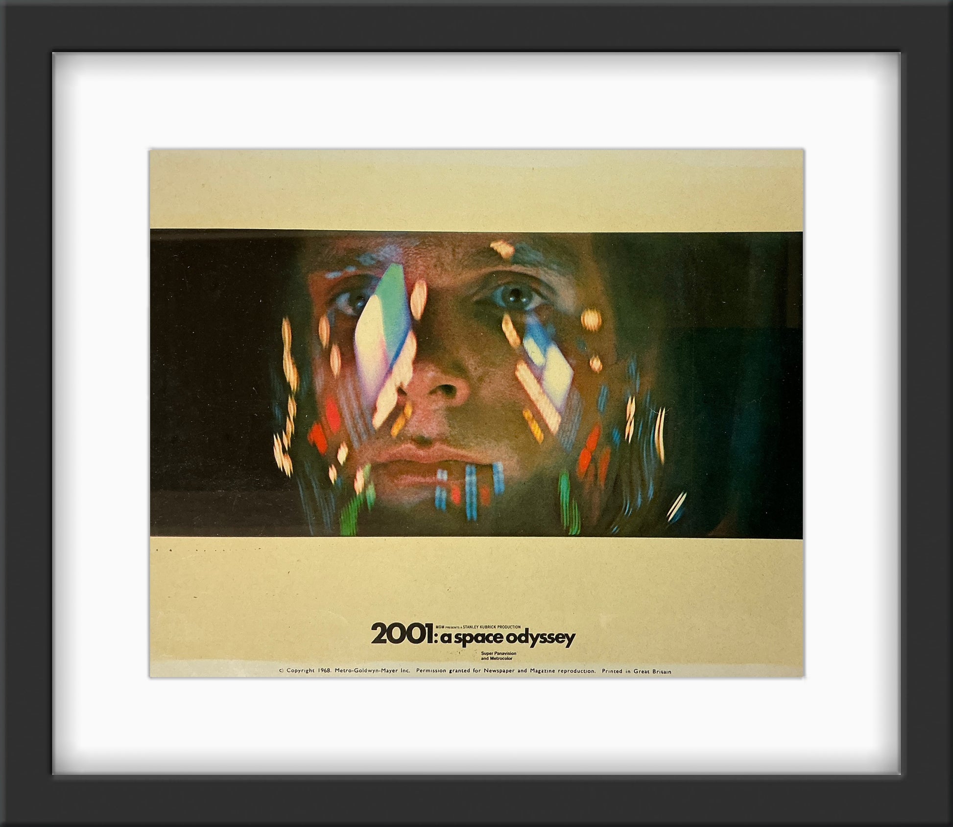 An original lobby card for the Stanley Kubrick film 2001 A Space Odyssey
