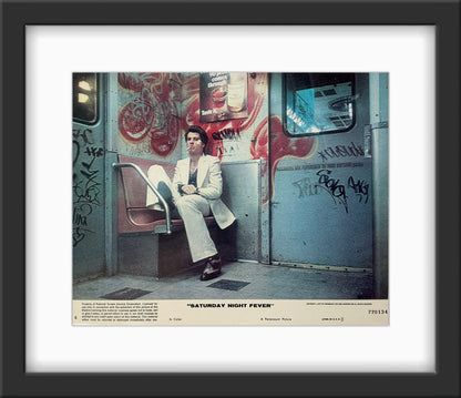 An original 8x10 lobby card for the film Saturday Night Fever