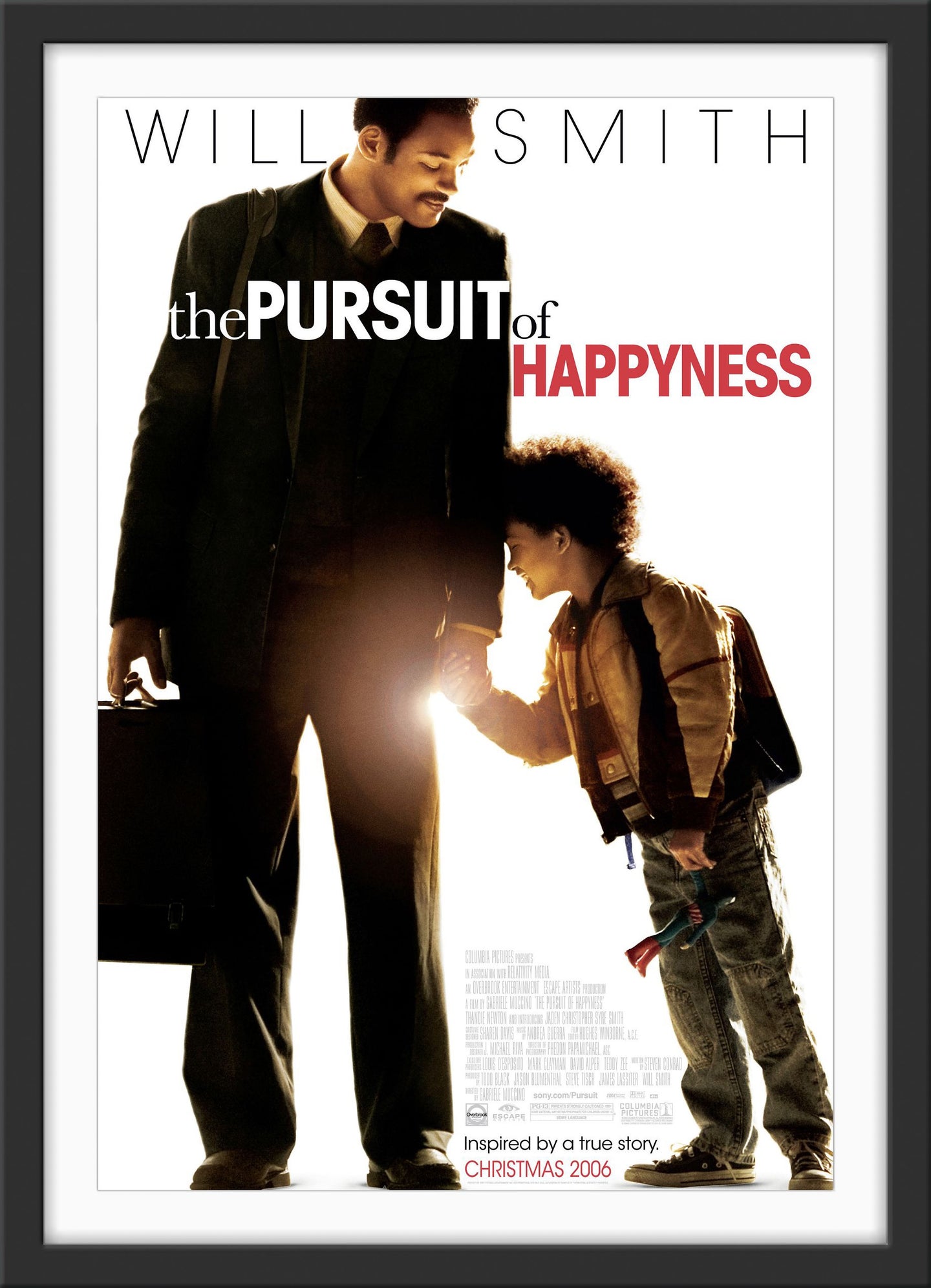 An original movie poster for the Will Smith film The Pursuit of Happyness / Happiness
