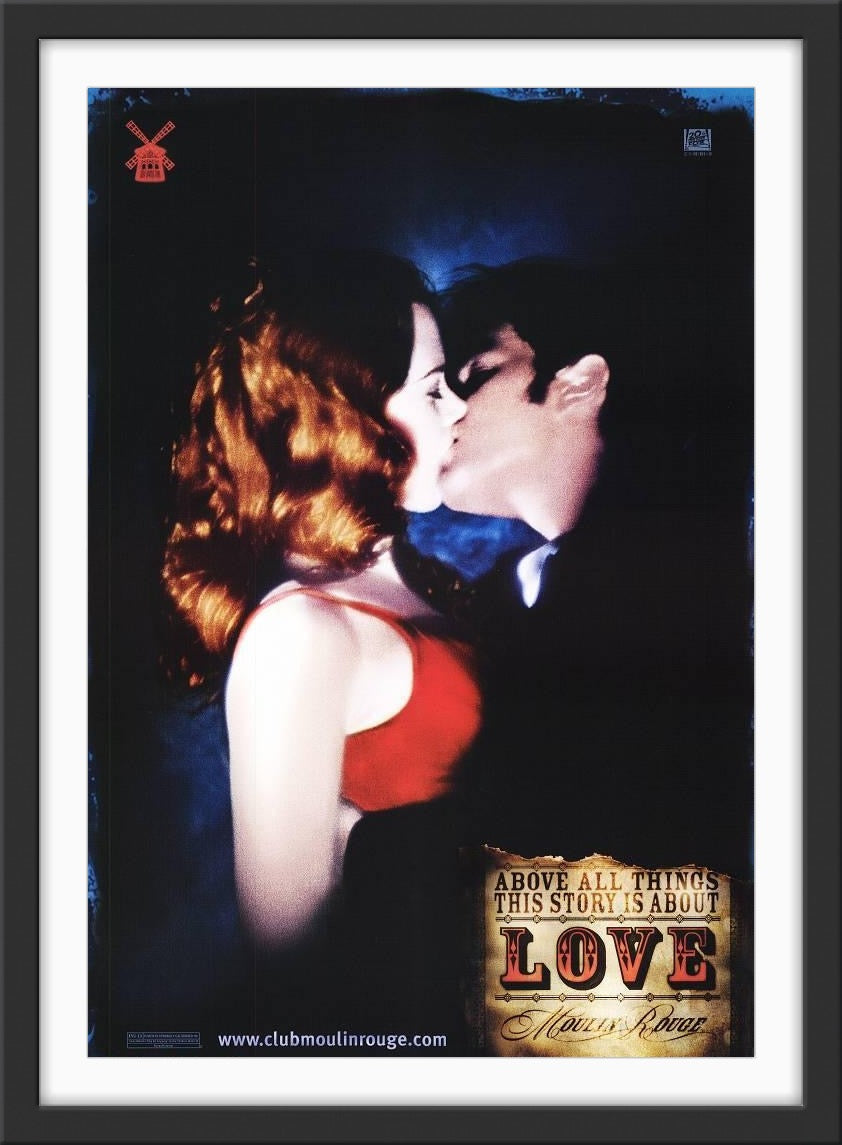 An original movie poster for the film Moulin Rouge!