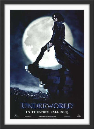 An original movie poster for the Kate Beckinsale film Underworld (2003)