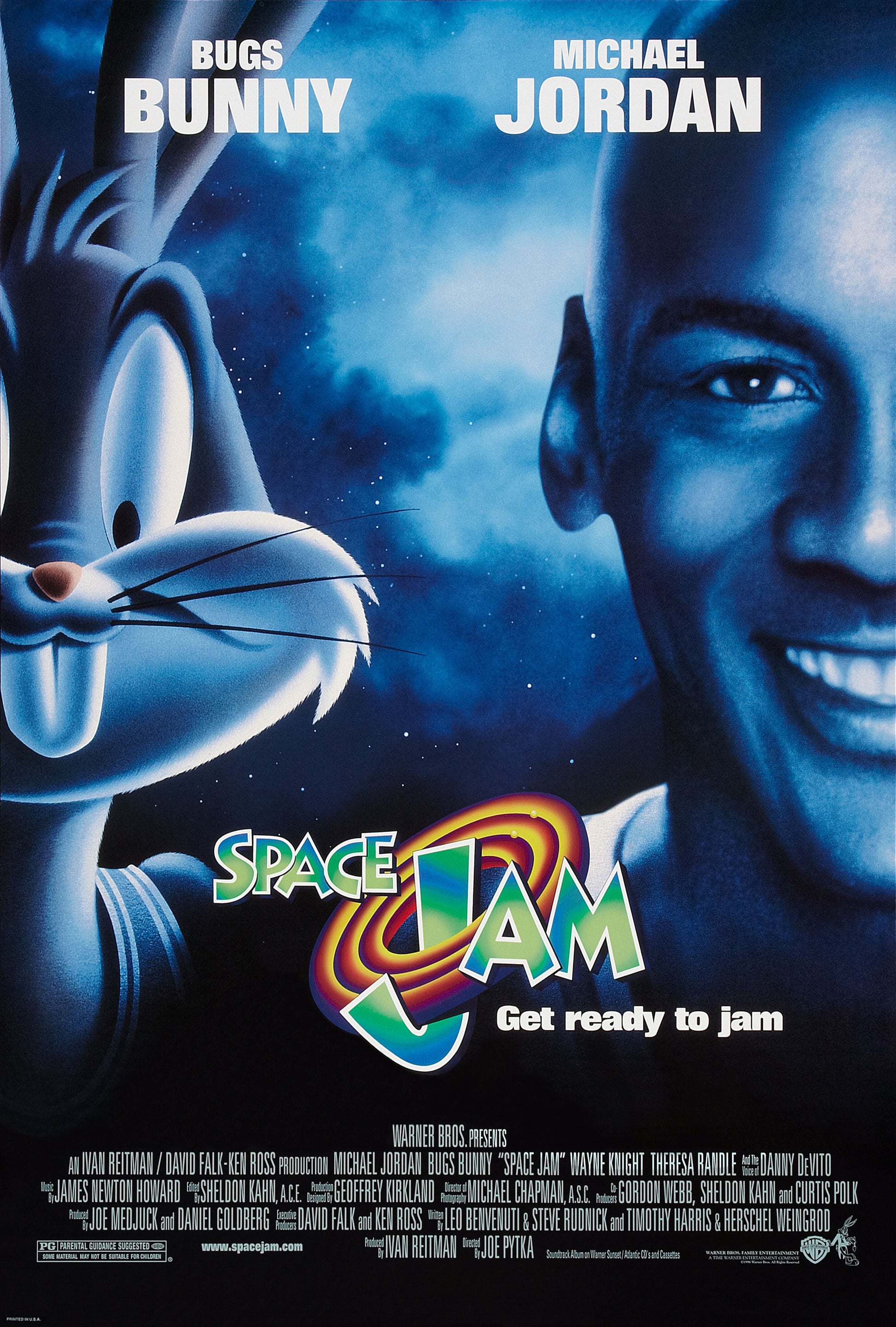 An original movie poster for the film Space Jam