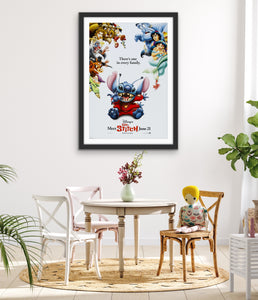 An original movie poster for the Disney animated film Lilo and Stitch