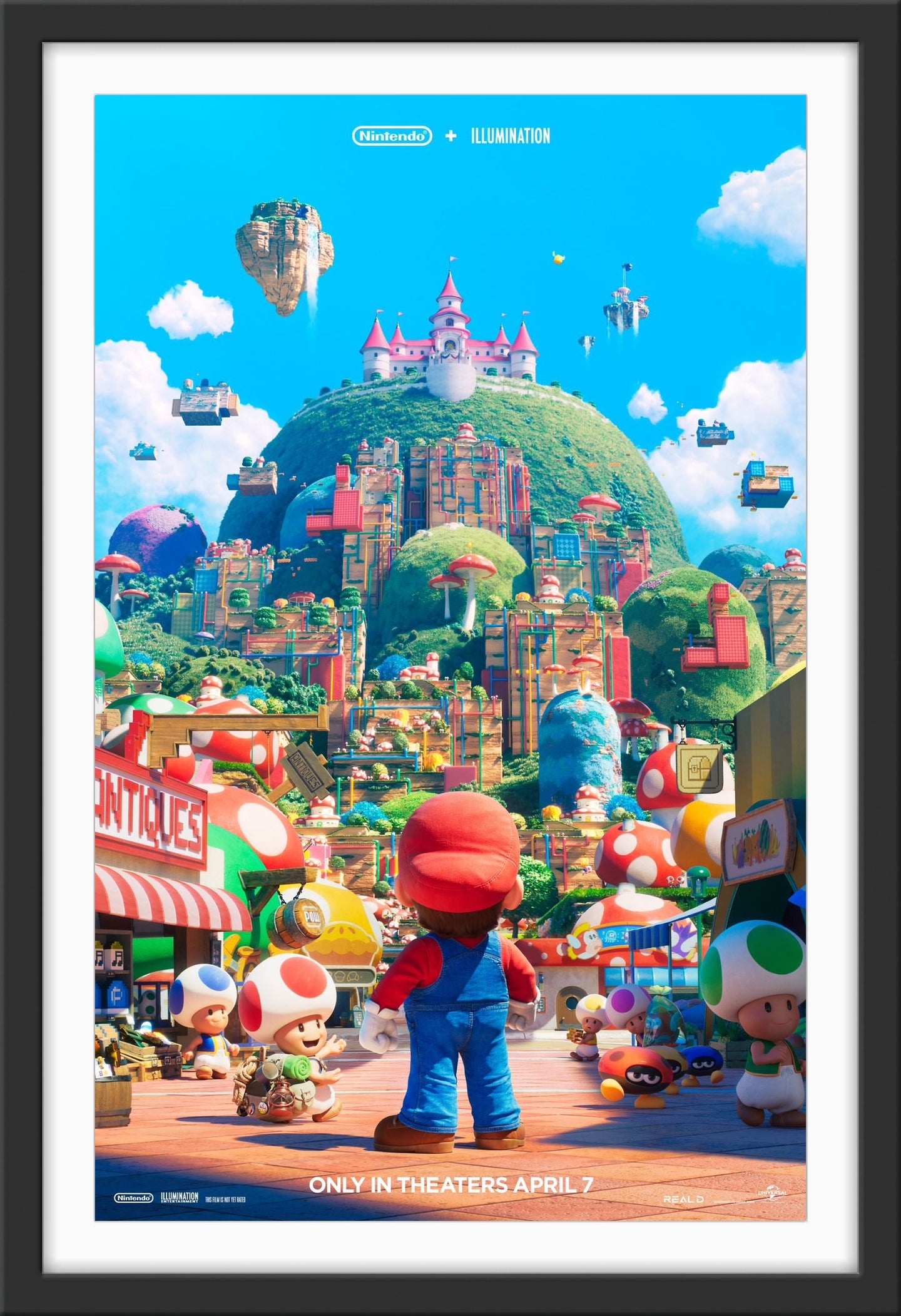 An original movie poster for the film The Super Mario Bros. Movie
