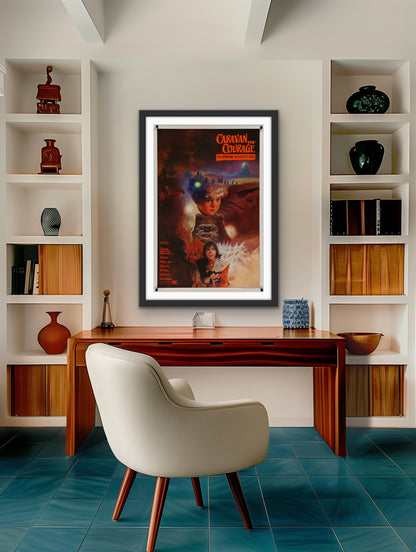 An incredible movie poster for the Star Wars film Caravan of Courage : An Ewok Adventure
