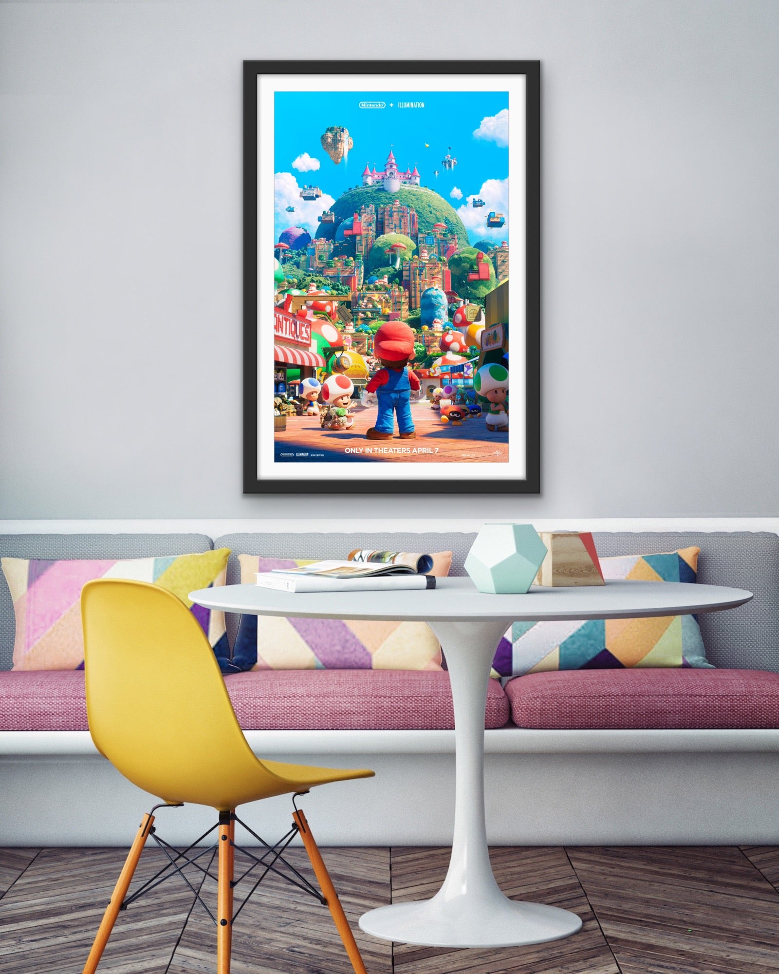 An original movie poster for the film The Super Mario Bros. Movie