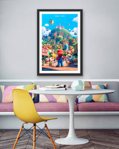 An original movie poster for the film The Super Mario Bros. Movie