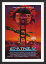 Load image into Gallery viewer, An original movie poster with artwork by Bob Peak for the film Star Trek IV / 4 The Voyage Home