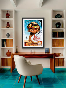 An original movie poster for the Terry Gilliam film Fear and Loathing in Las Vegas