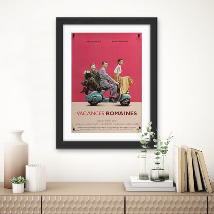 An original French petite movie poster for the Audrey Hepburn film Roman Holiday