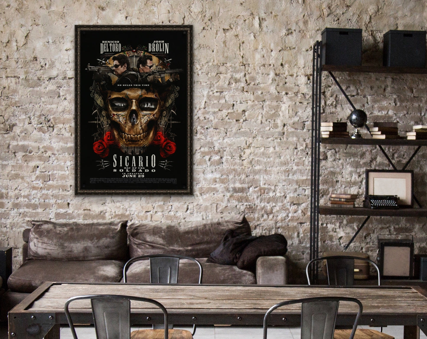 An original movie poster for the film Sicario: Day of the Saldado