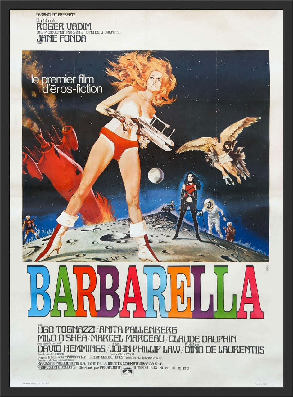 An original French Grande movie poster for the film Barbarella, with artwork by Robert McGinnis