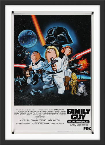 An original poster for the Family Guy Star Wars episode - Blue Harvest