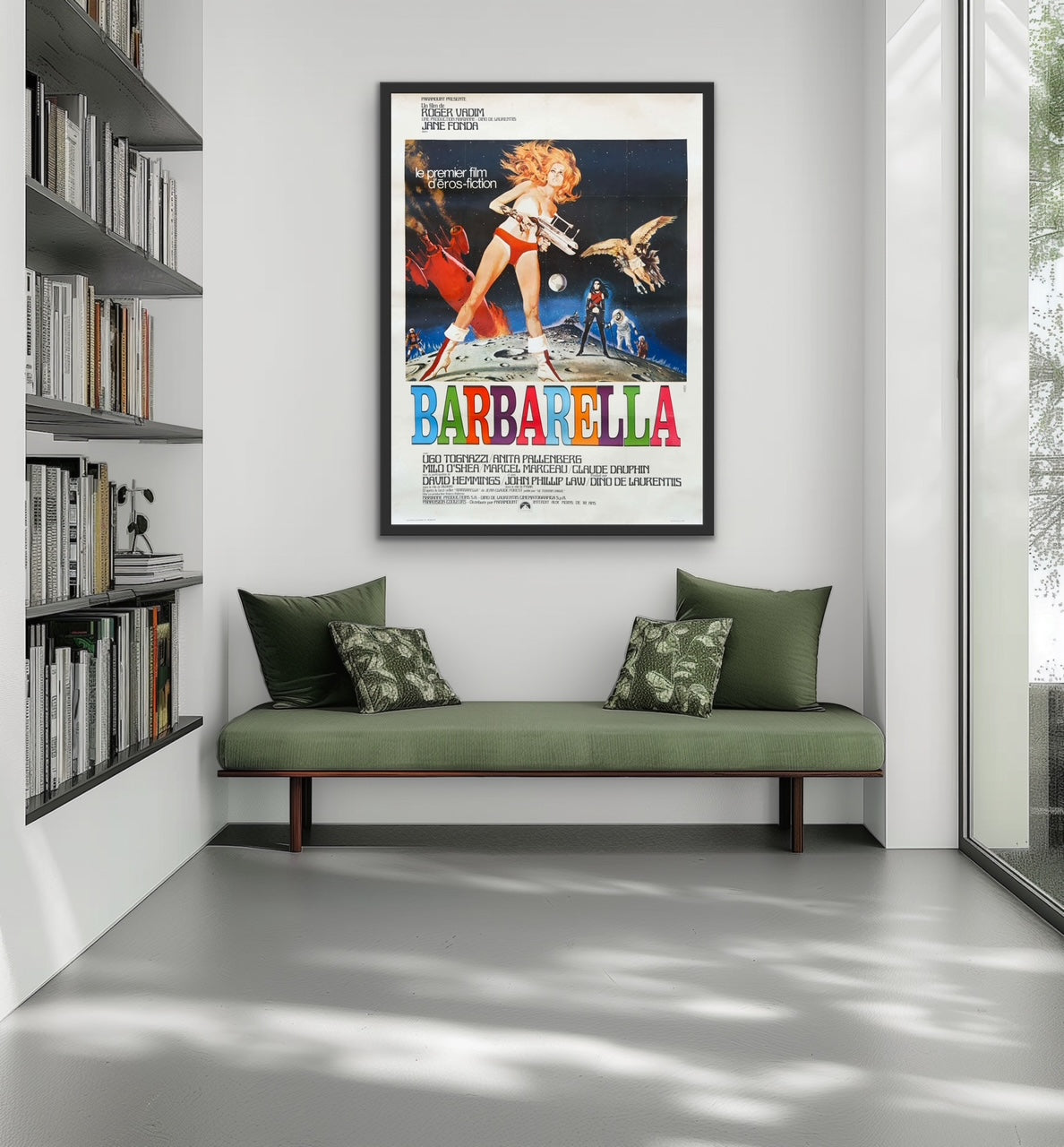 An original French Grande movie poster for the film Barbarella, with artwork by Robert McGinnis