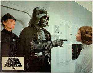 An original French lobby card for the Geroge Lucas film Star Wars (1977) / A New Hope