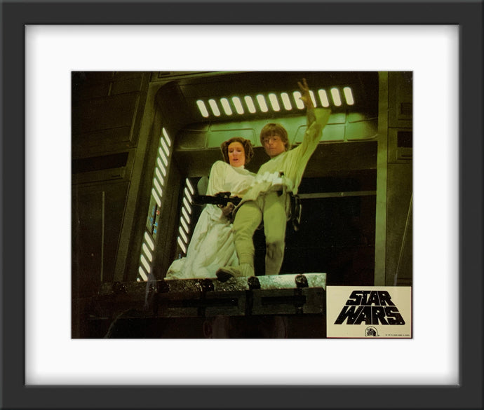 An original French lobby card for the George Lucas film Star Wars (1977) / A New Hope