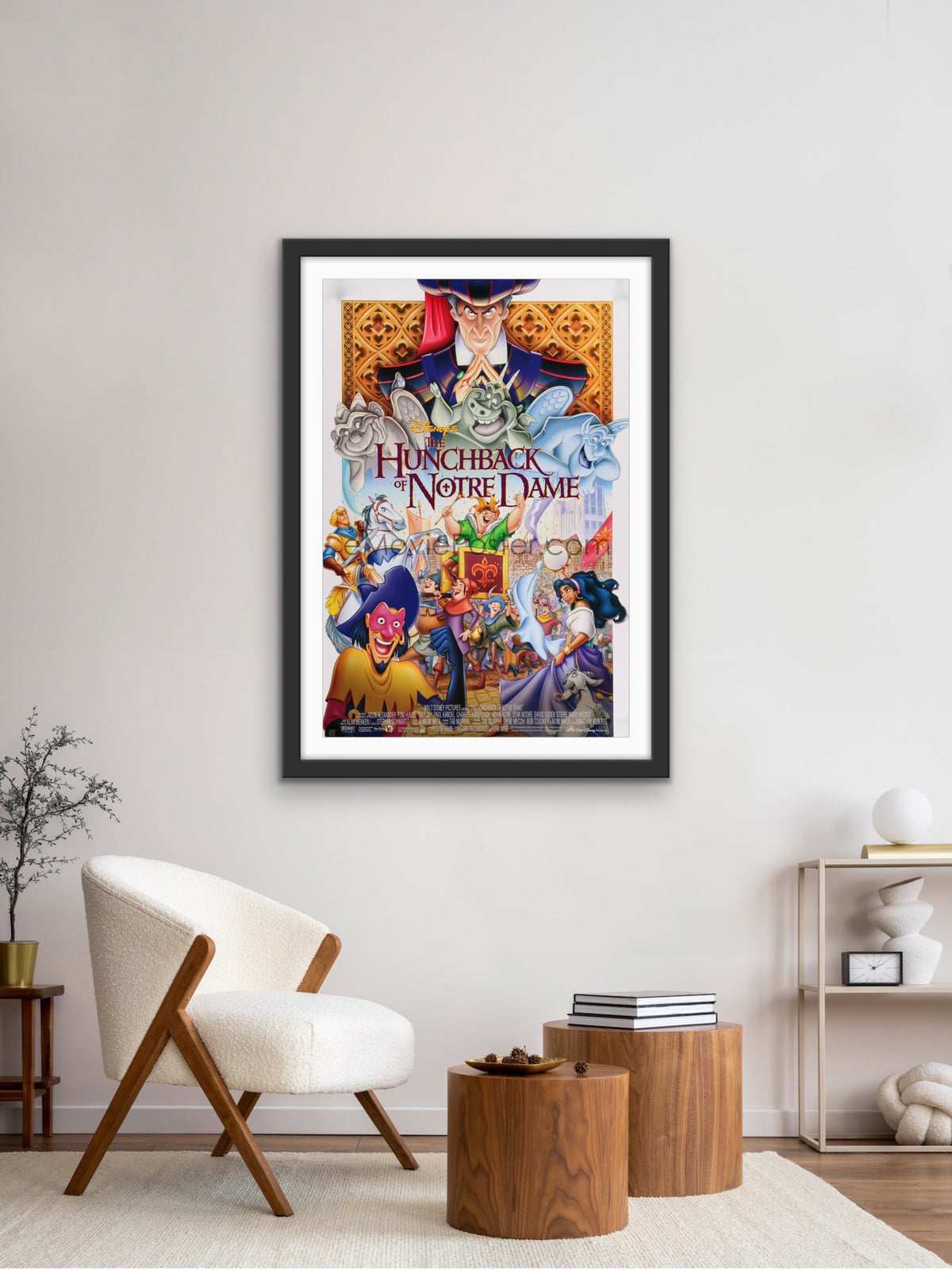 An original movie poster for Disney's The Hunchback of Notre Dame
