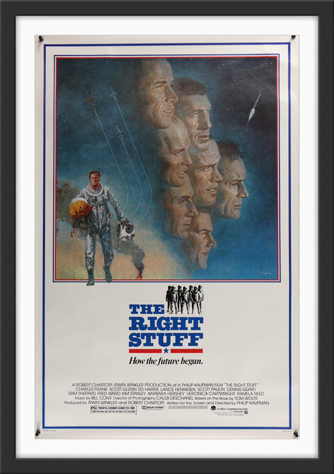 An original movie poster for film NASA astronaut movie The Right Stuff