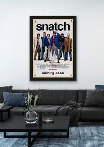 An original movie poster for the Guy Ritchie film Snatch