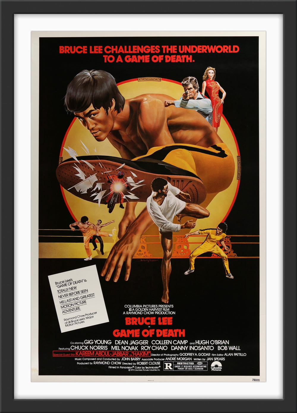 An original movie poster for the Bruce Lee film Game of Death