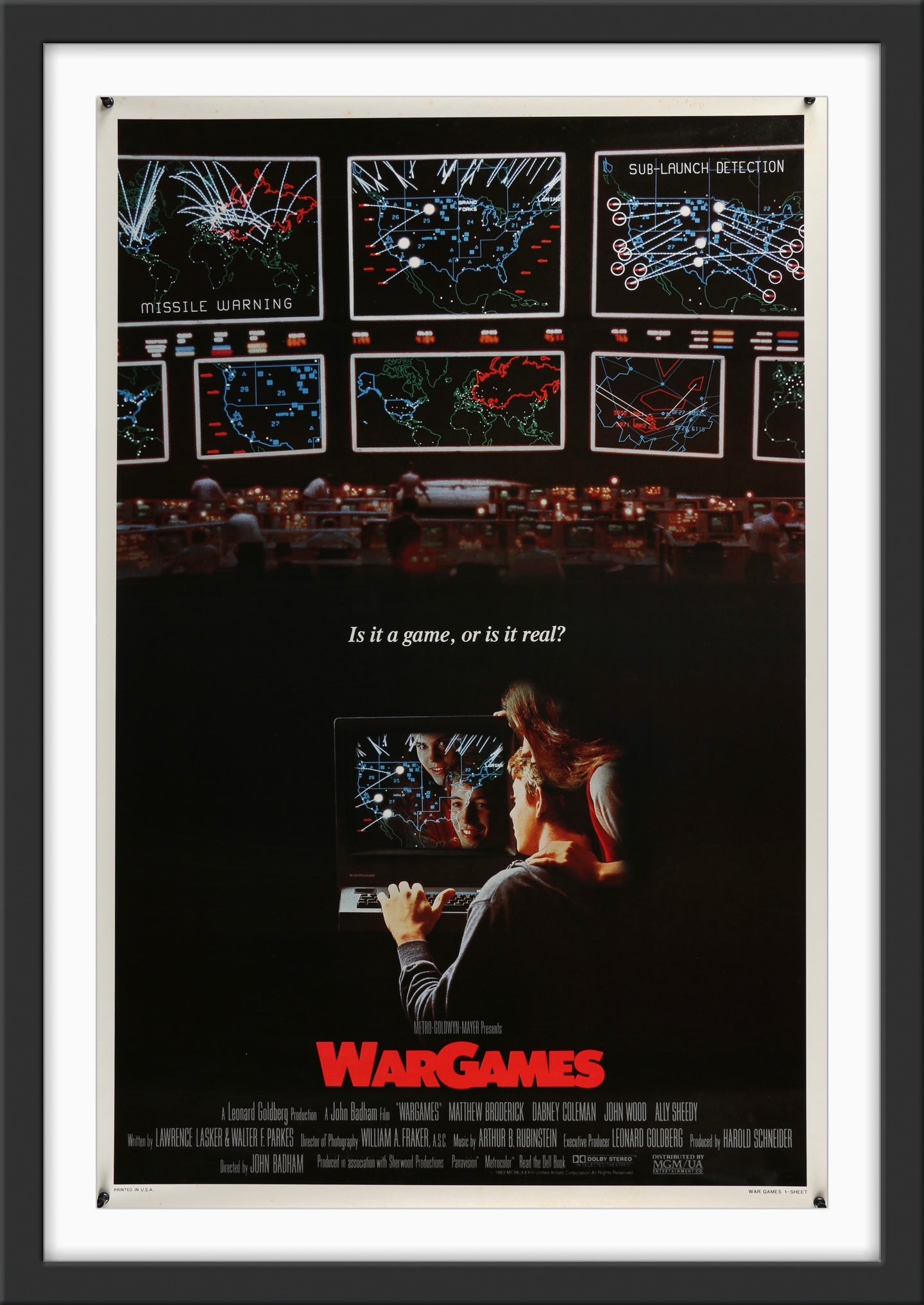 An original movie poster for the film War Games / WarGames