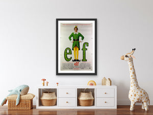 An original movie poster for the Will Ferrell Christmas film Elf