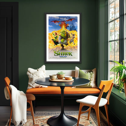 An original movie poster for the film Shrek
