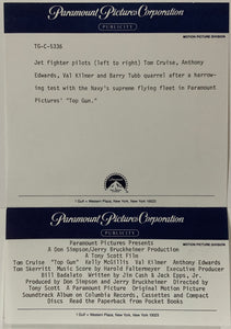 An original 8x10 movie still for the film Top Gun