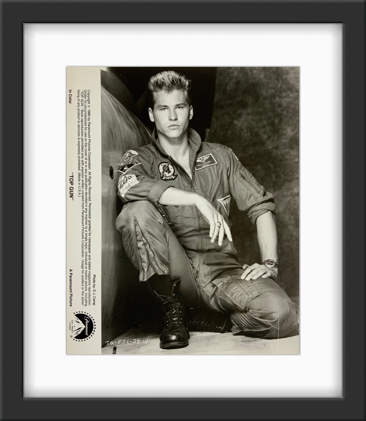 An original 8x10 movie still for the film Top Gun