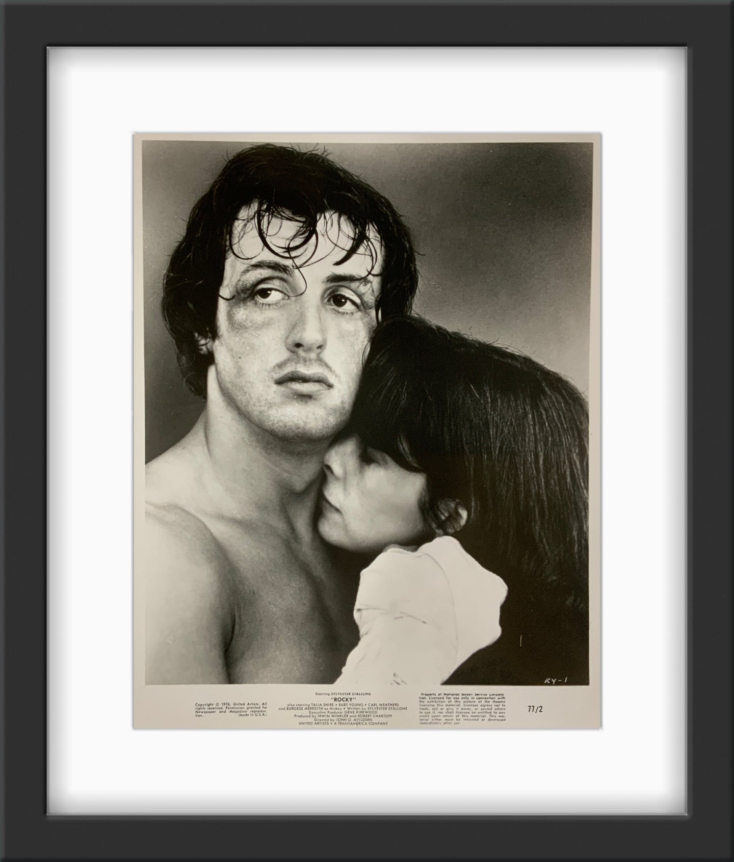An original 8x10 movie still for the Sylvester Stallone film Rocky