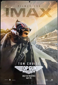 An original IMAX movie poster for the Tom Cruise film Top Gun Maverick