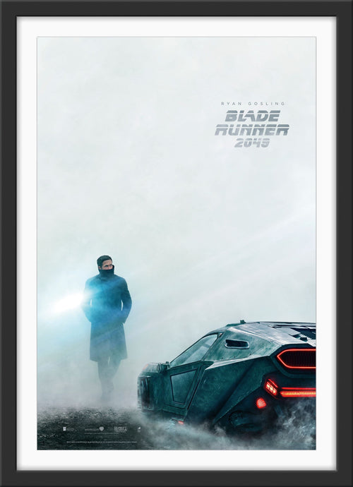 An original movie poster for the Denis Villeneuve film Blade Runner 2049