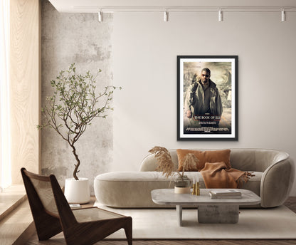 An original movie poster for the Denzil Washington film The Book of Eli
