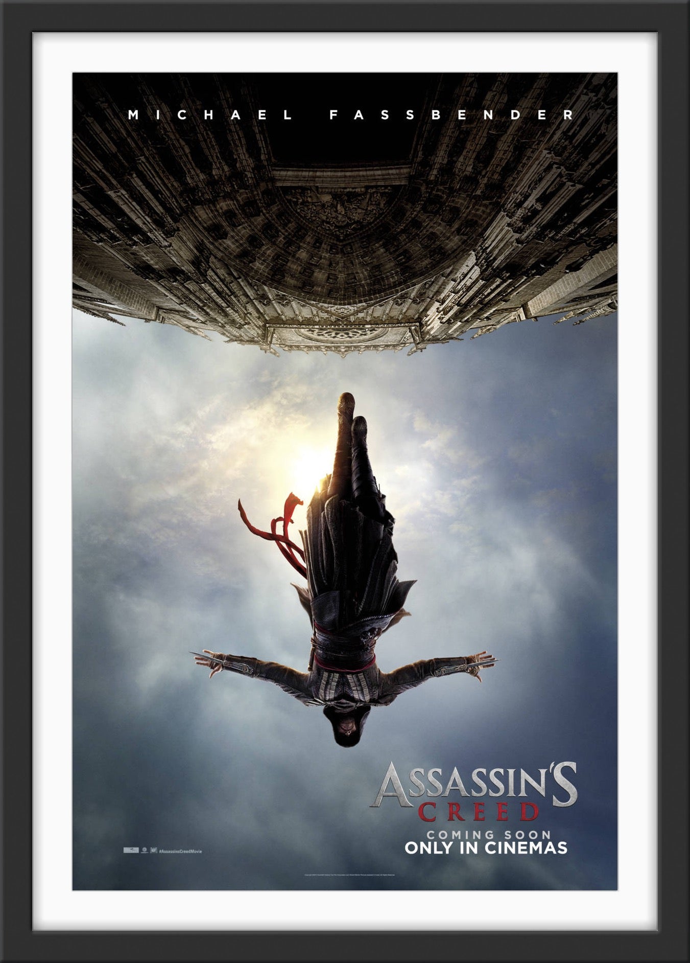 An original movie poster for the film Assassin's Creed