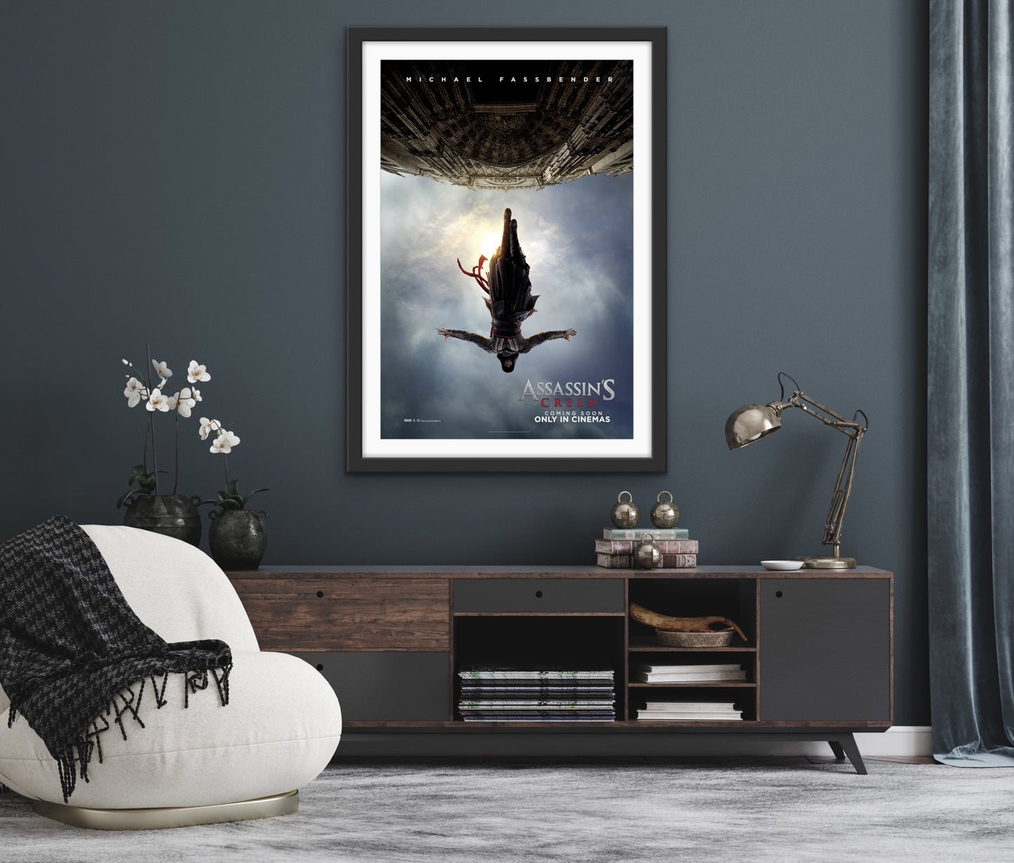An original movie poster for the film Assassin's Creed