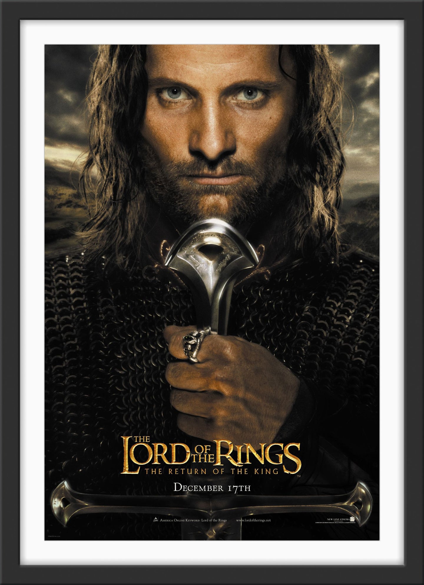 An original movie poster for the film The Lord of the Rings : The Return of the King