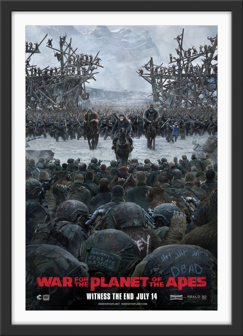 An original movie poster for the film War For The Planet Of The Apes