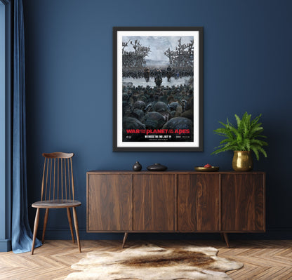 An original movie poster for the film War For The Planet Of The Apes