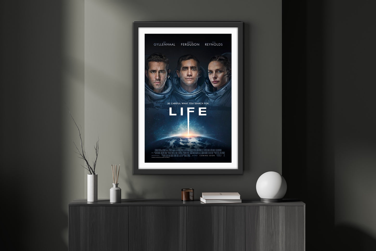 An original movie poster for the 2017 film Life