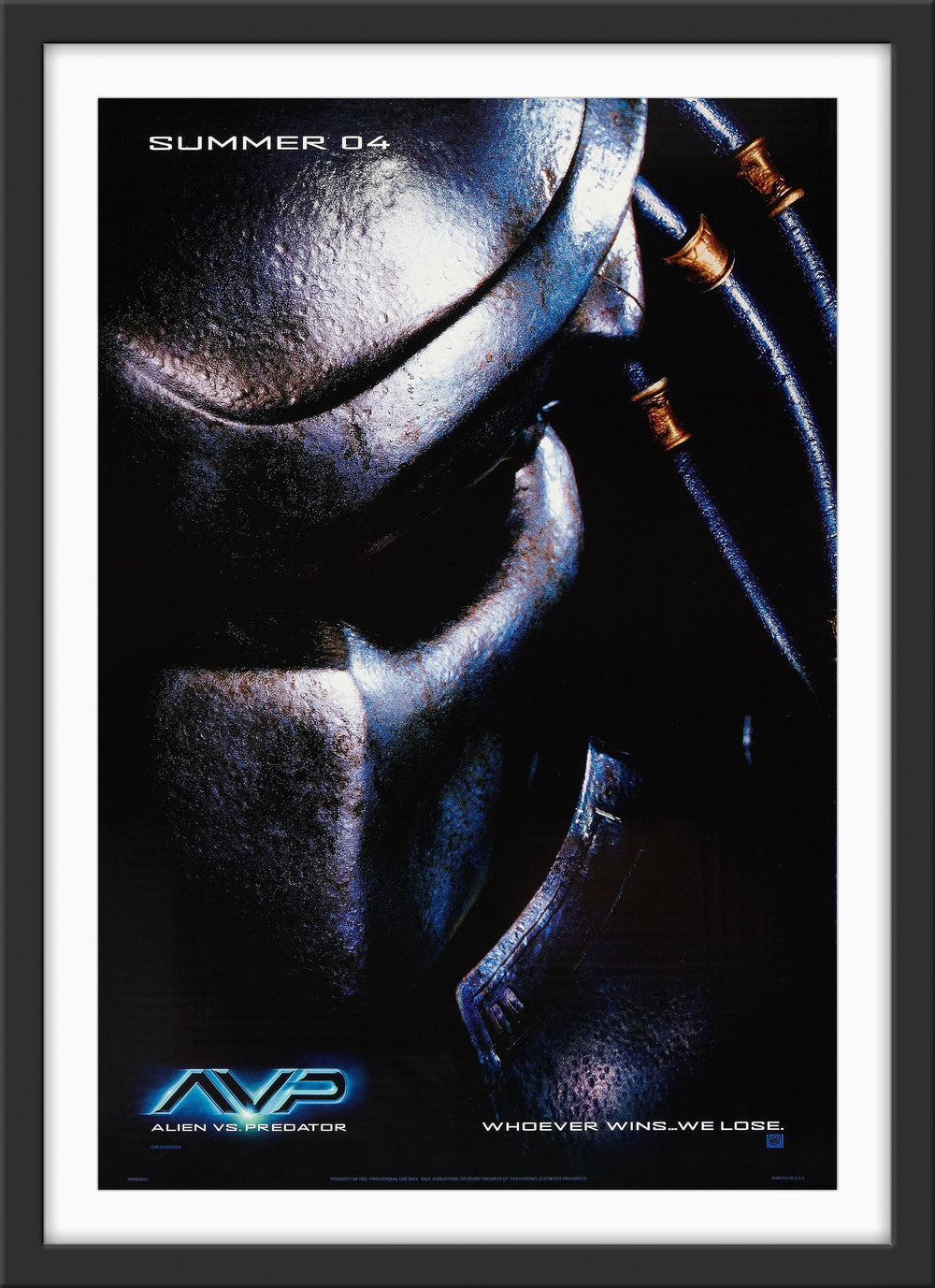 An original movie poster for the film Alien vs Predator