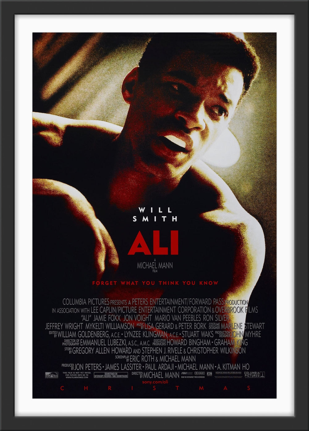 An original movie poster for the Will Smith film Ali