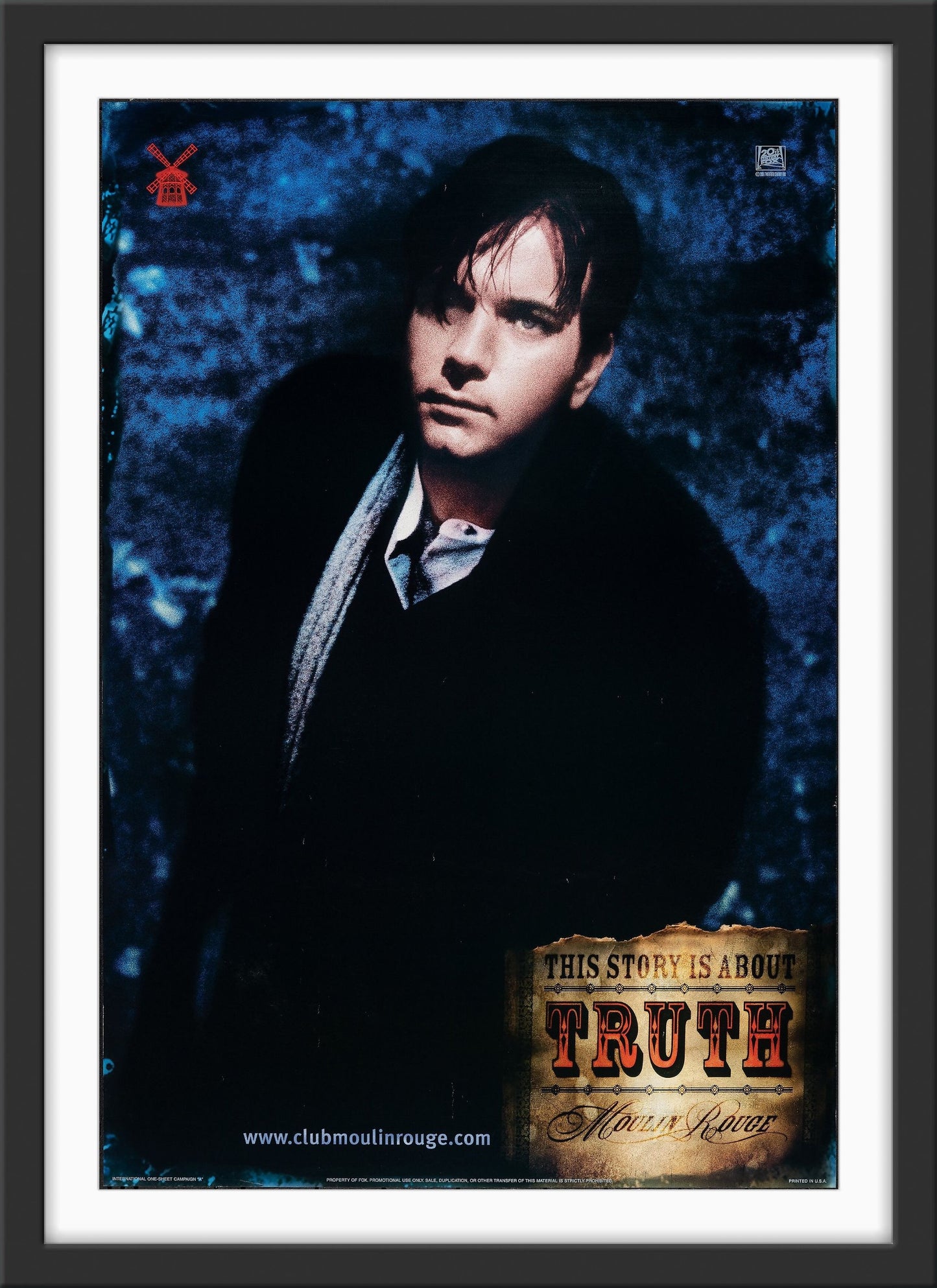 An original teaser movie poster for the film Moulin Rouge!