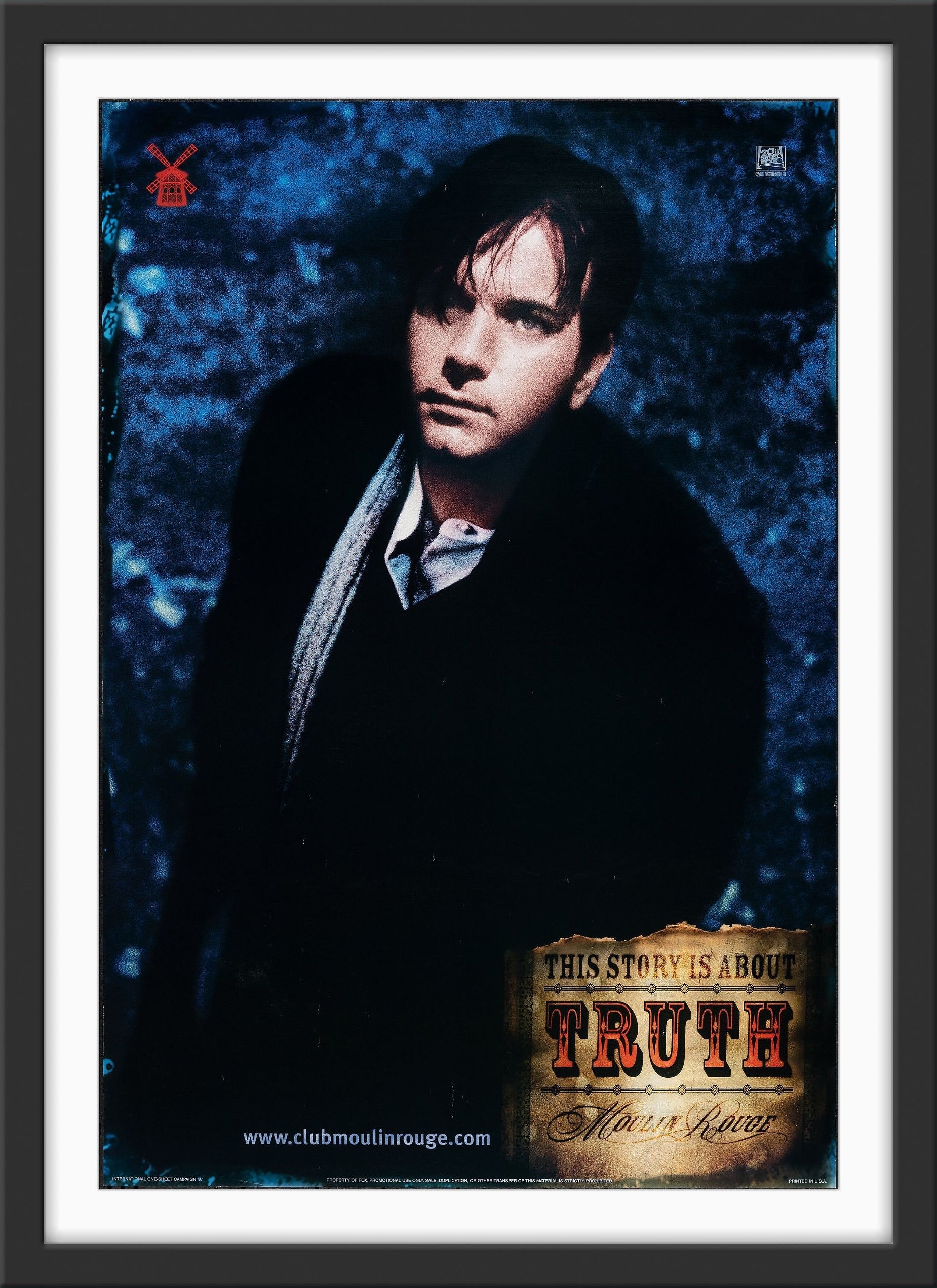 An original teaser movie poster for the film Moulin Rouge!