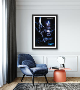 An original movie poster for the film Alien vs Predator